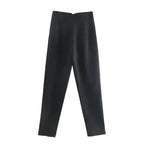 Pantalon Plissé Taille Haute Avec Fermeture Zippée Pour Femmes | Idéal Pour Un Usage Quotidien