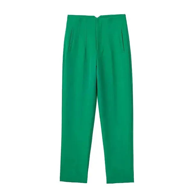 Pantalon Plissé Taille Haute Avec Fermeture Zippée Pour Femmes | Idéal Pour Un Usage Quotidien