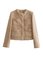 Blazer Court Structuré à Coupe Ajustée pour Femme | Idéal pour le Travail et le Quotidien