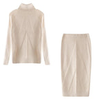 Ensemble Pull À Col Roulé Et Jupe Ajustée Pour Femme | Idéal Pour Les Saisons Fraîches
