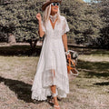 Robe Courte avec Détail Dentelle et Coupe Ample pour Femme | Idéale pour les Événements d’Été et les Fêtes en Plein Air