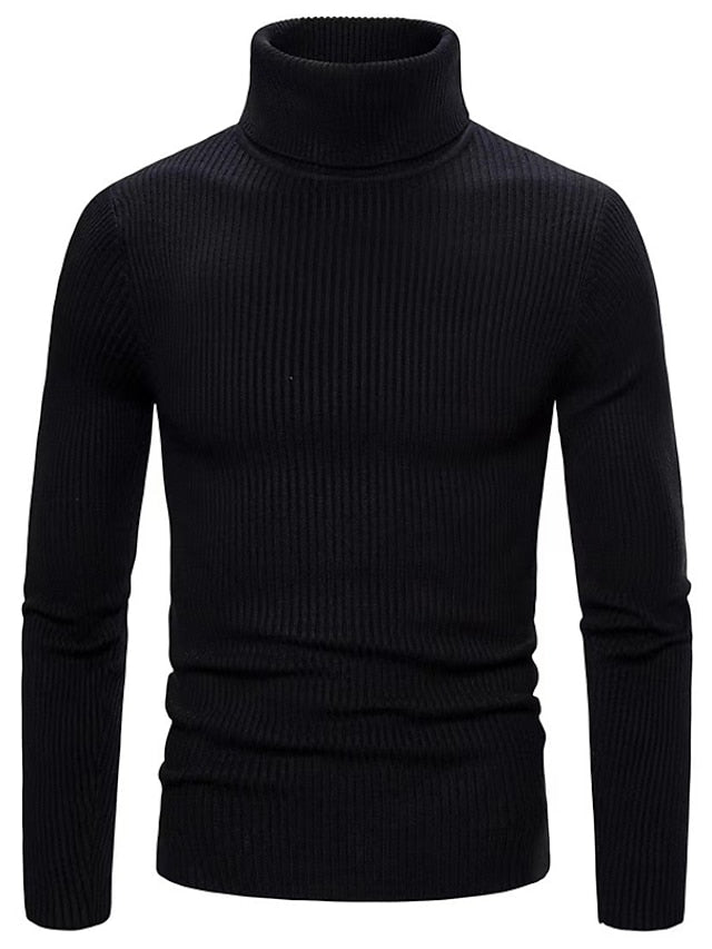 Pull Col Roulé Long Avec Coupe Ajustée Pour Homme | Idéal Pour La Saison Fraîche
