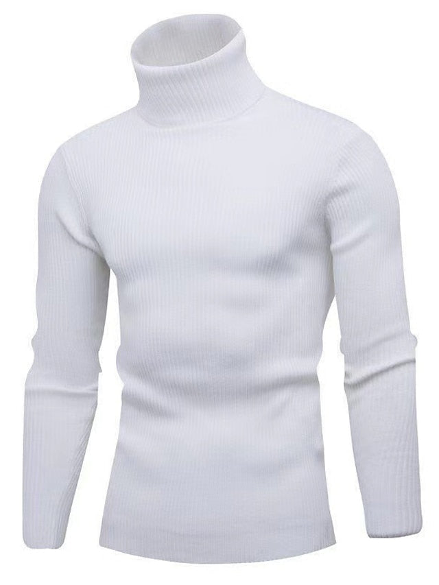 Pull Col Roulé Long Avec Coupe Ajustée Pour Homme | Idéal Pour La Saison Fraîche