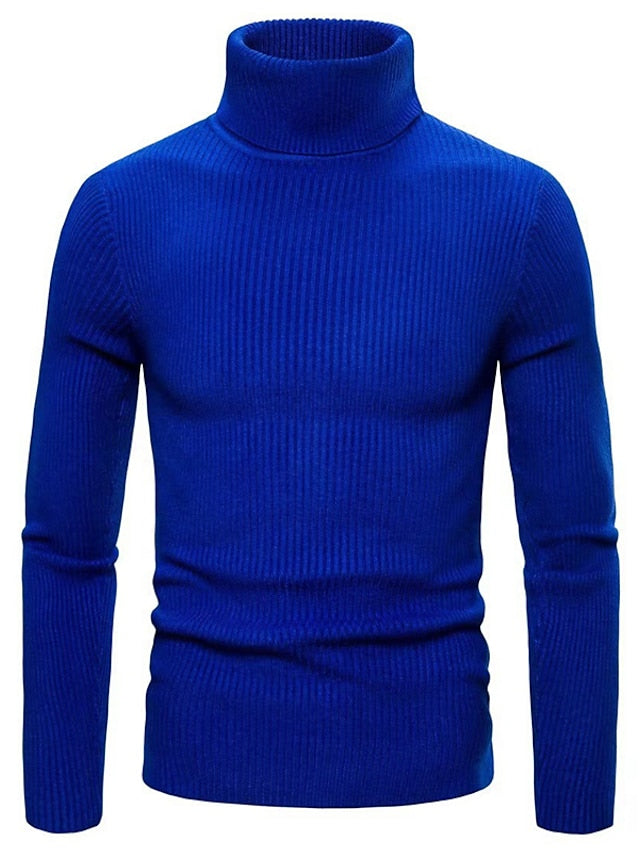 Pull Col Roulé Long Avec Coupe Ajustée Pour Homme | Idéal Pour La Saison Fraîche
