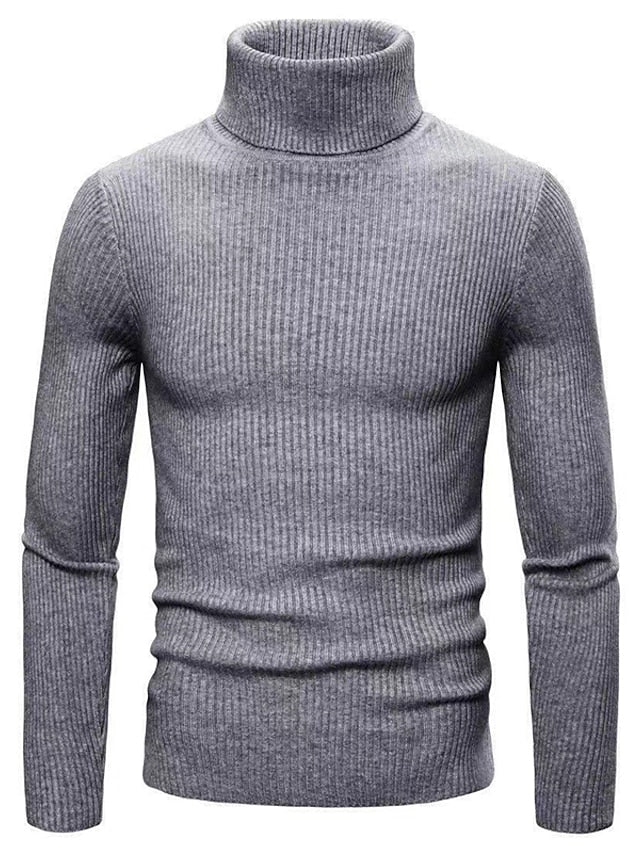 Pull Col Roulé Long Avec Coupe Ajustée Pour Homme | Idéal Pour La Saison Fraîche