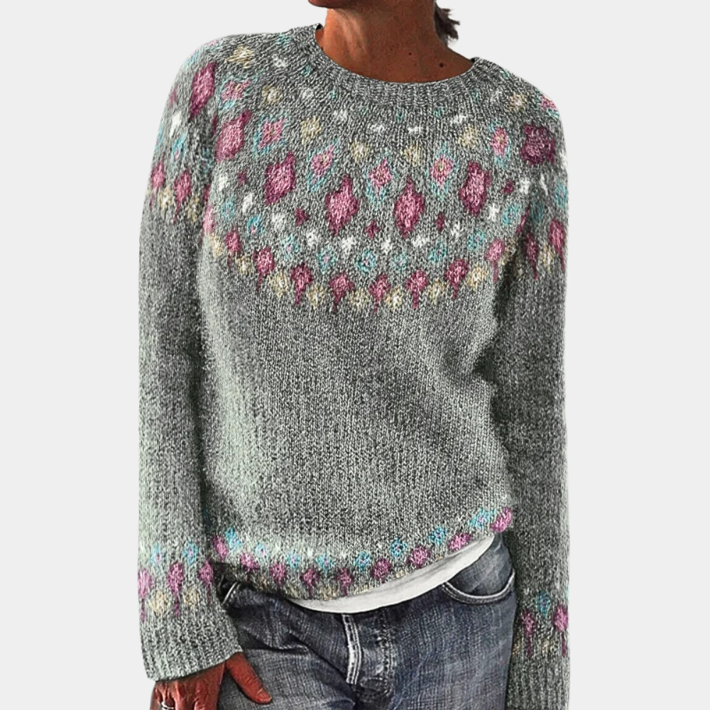 Pull pour Femme Avec Imprimé Et Coupe Classique | Idéal pour L’Hiver