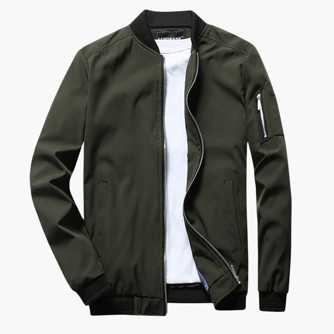 Veste Bomber Avec Poches Zippées Et Coupe Classique Pour Homme | Idéal Pour La Mi-Saison Et Un Usage Quotidien