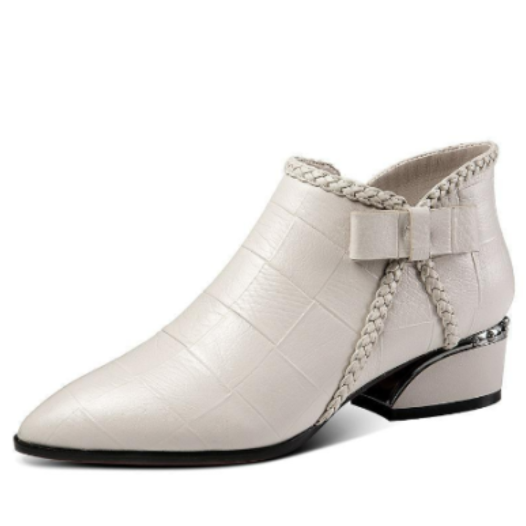 Bottines À Hauteur Cheville Avec Fermeture Zippée Et Détail Boucle Pour Femmes | Idéales Pour Usage Quotidien