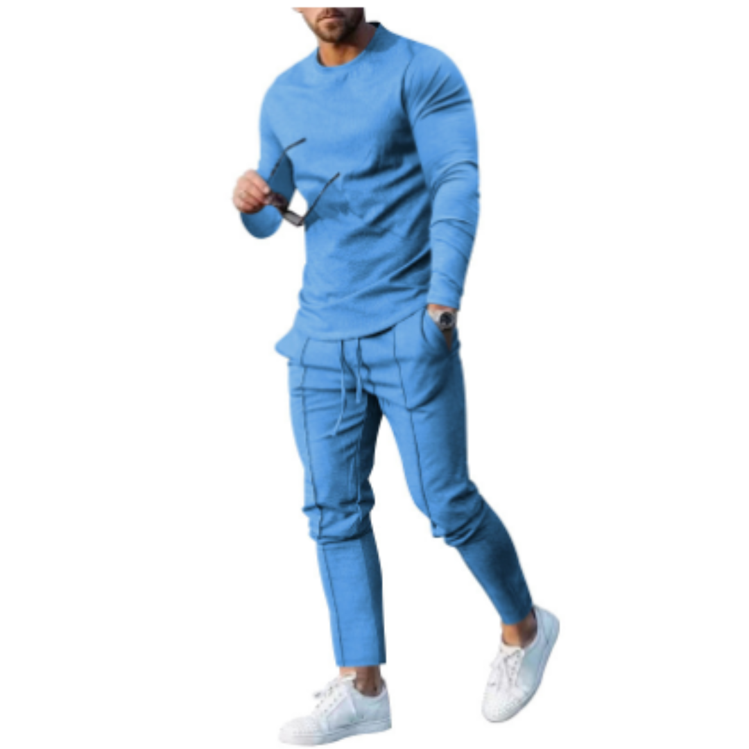 Ensemble Deux-Pièces pour Homme avec Haut à Manches Longues et Pantalon | Idéal pour le Printemps et l’Automne