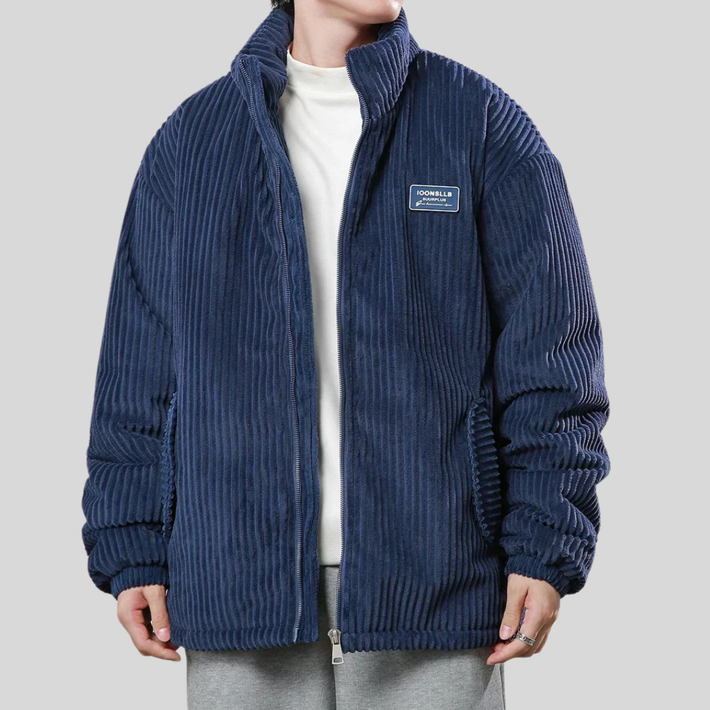 Veste Matelassée avec Col Montant et Coupe Ample pour Homme | Idéale pour la Mi-Saison