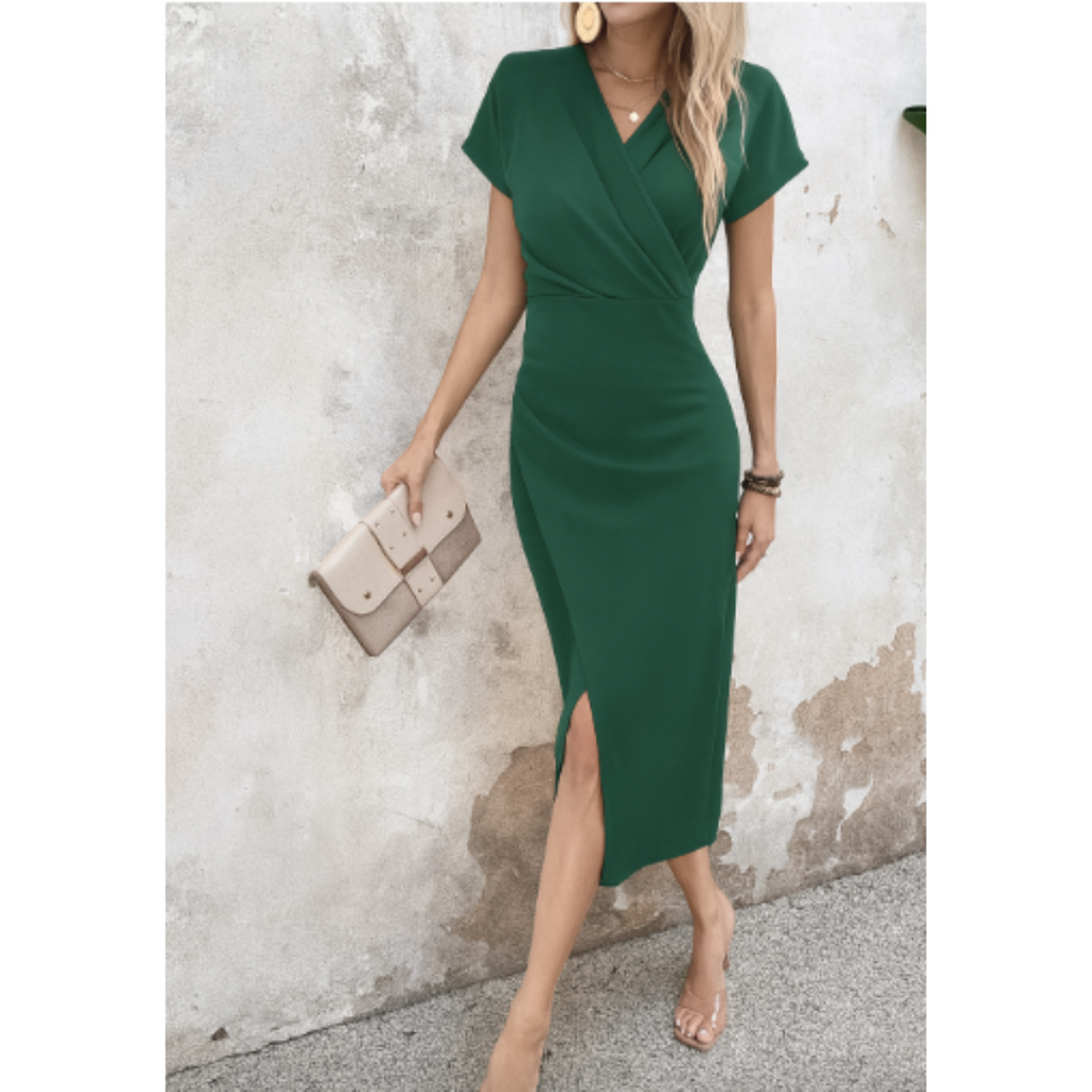 Robe Portefeuille Avec Lien Ajustable À La Taille Pour Femme | Idéal Pour L’été