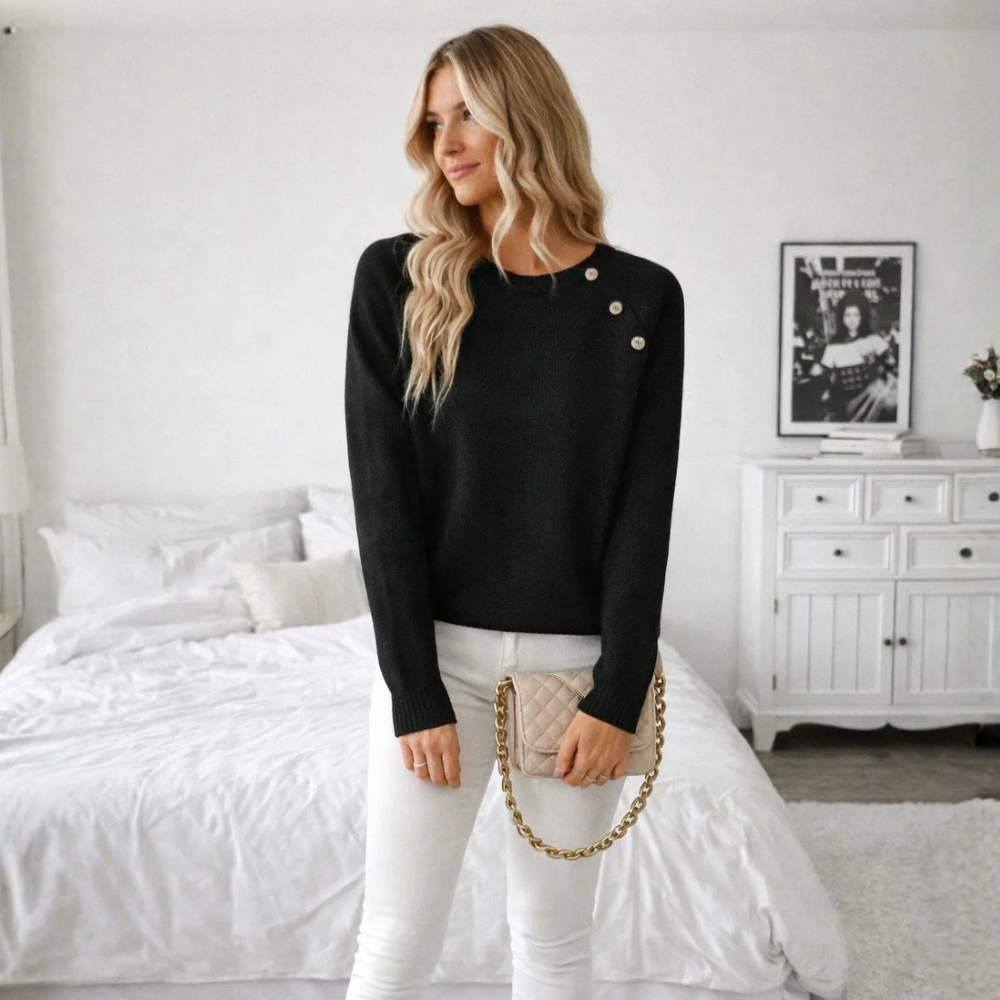 Pull Pour Femme Avec Détails Perle Et Coupe Légèrement Ample | Idéal Pour Un Usage Quotidien
