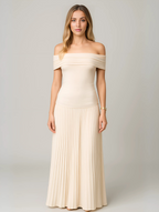 Robe Maxi Plissée Avec Coupe Fluide Pour Femme | Idéale Pour Mariages Et Événements