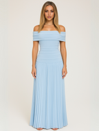 Robe Maxi Plissée Avec Coupe Fluide Pour Femme | Idéale Pour Mariages Et Événements