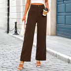 Pantalon Palazzo Avec Taille Élastique Et Coupe Large Pour Femmes | Idéal Pour Usage Quotidien