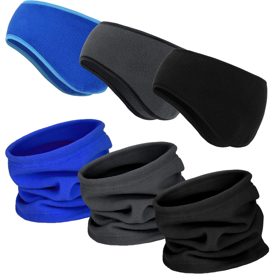 Ensemble Hiver 6-en-1 avec Bandeaux et Cache-Cous pour Adultes | Idéal pour les Activités Extérieures
