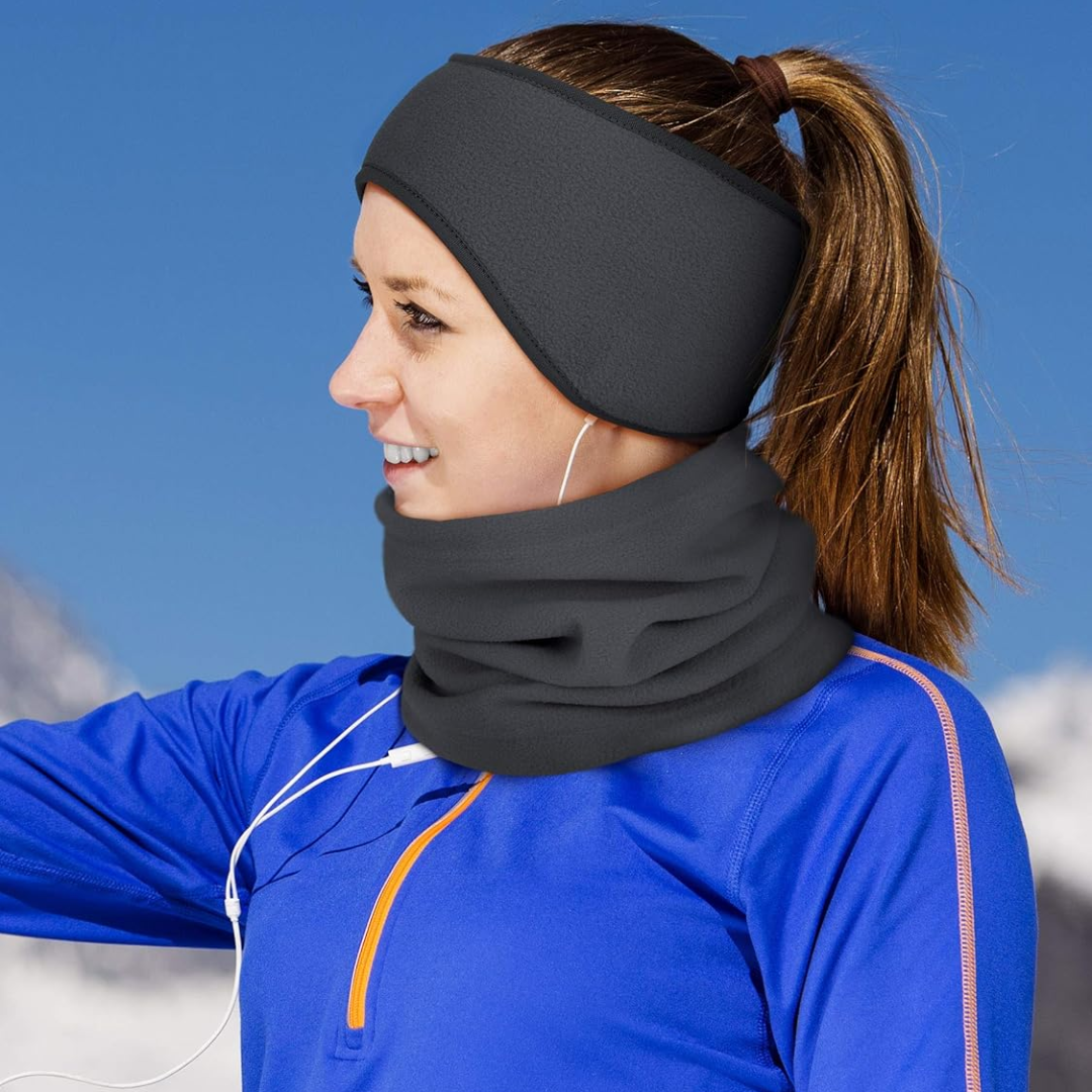 Ensemble Hiver 6-en-1 avec Bandeaux et Cache-Cous pour Adultes | Idéal pour les Activités Extérieures