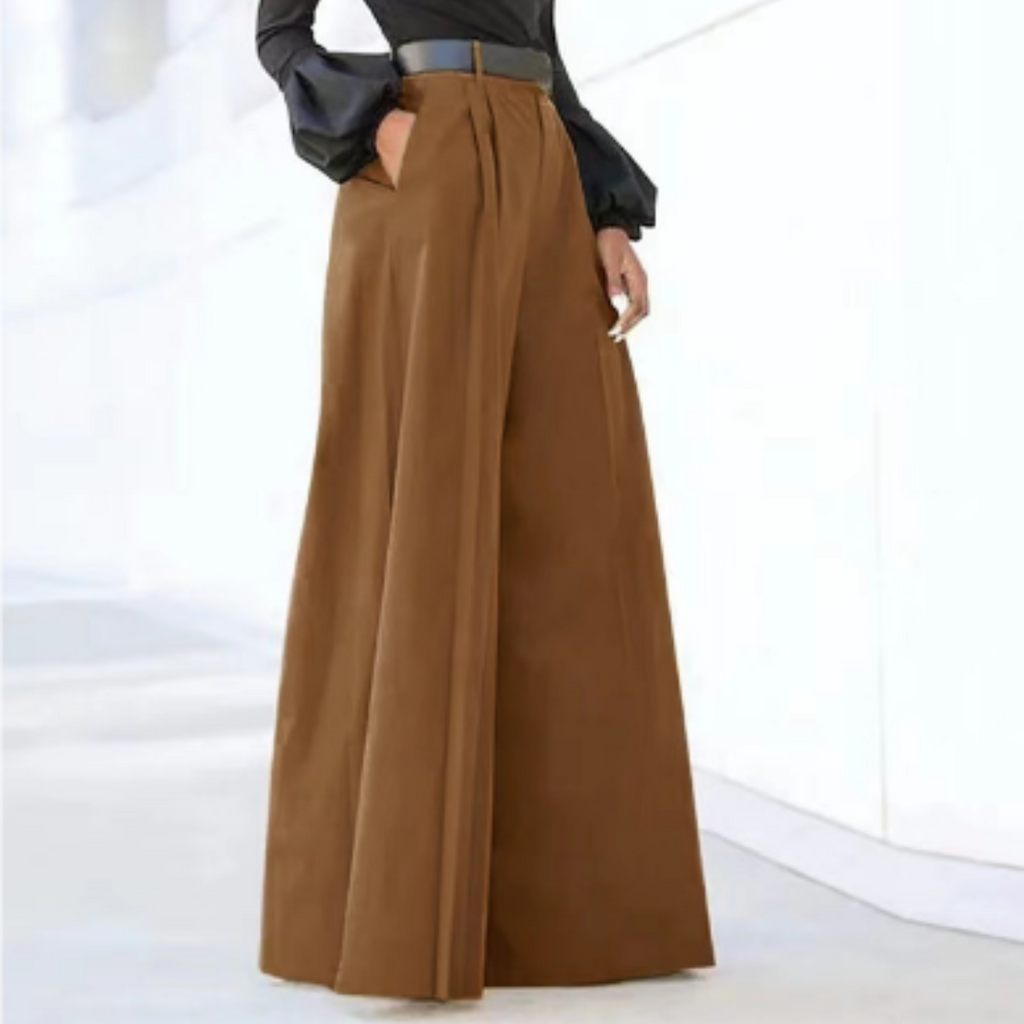 Pantalon Taille Haute à Jambe Large pour Femme | Idéal pour un Usage Quotidien
