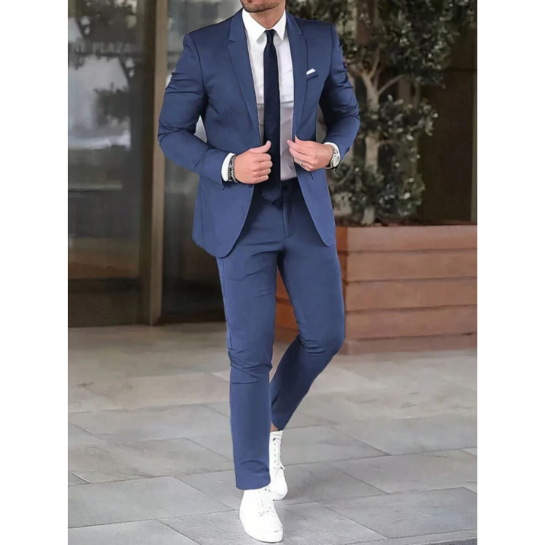 Costume Homme Slim Fit avec Veste et Pantalon | Idéal pour Occasions Formelles
