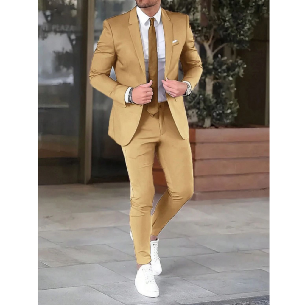 Costume Homme Slim Fit avec Veste et Pantalon | Idéal pour Occasions Formelles