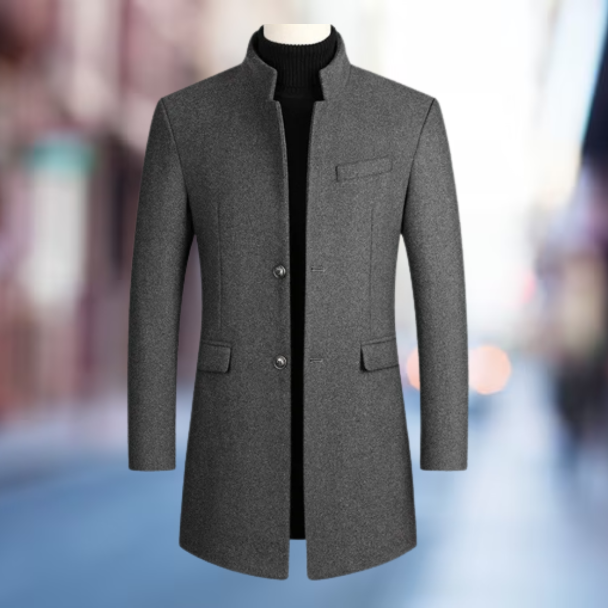 Manteau Long d’Hiver avec Coupe Droite pour Homme | Idéal pour la Saison Froide