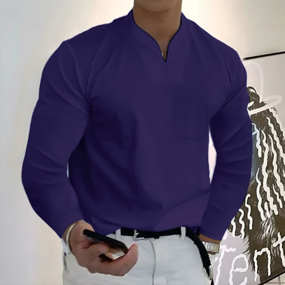 Chemise à Manches Longues avec Fermeture Boutonnée pour Homme | Idéal pour le Bureau et le Quotidien