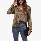 Chemise à Manches Longues à Coupe Ajustée pour Femme | Idéale pour un Usage Polyvalent