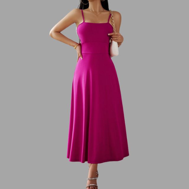 Robe Midi Swing À Coupe Fluide Pour Femme | Idéale Pour Occasions Quotidiennes Et Semi-Formelles