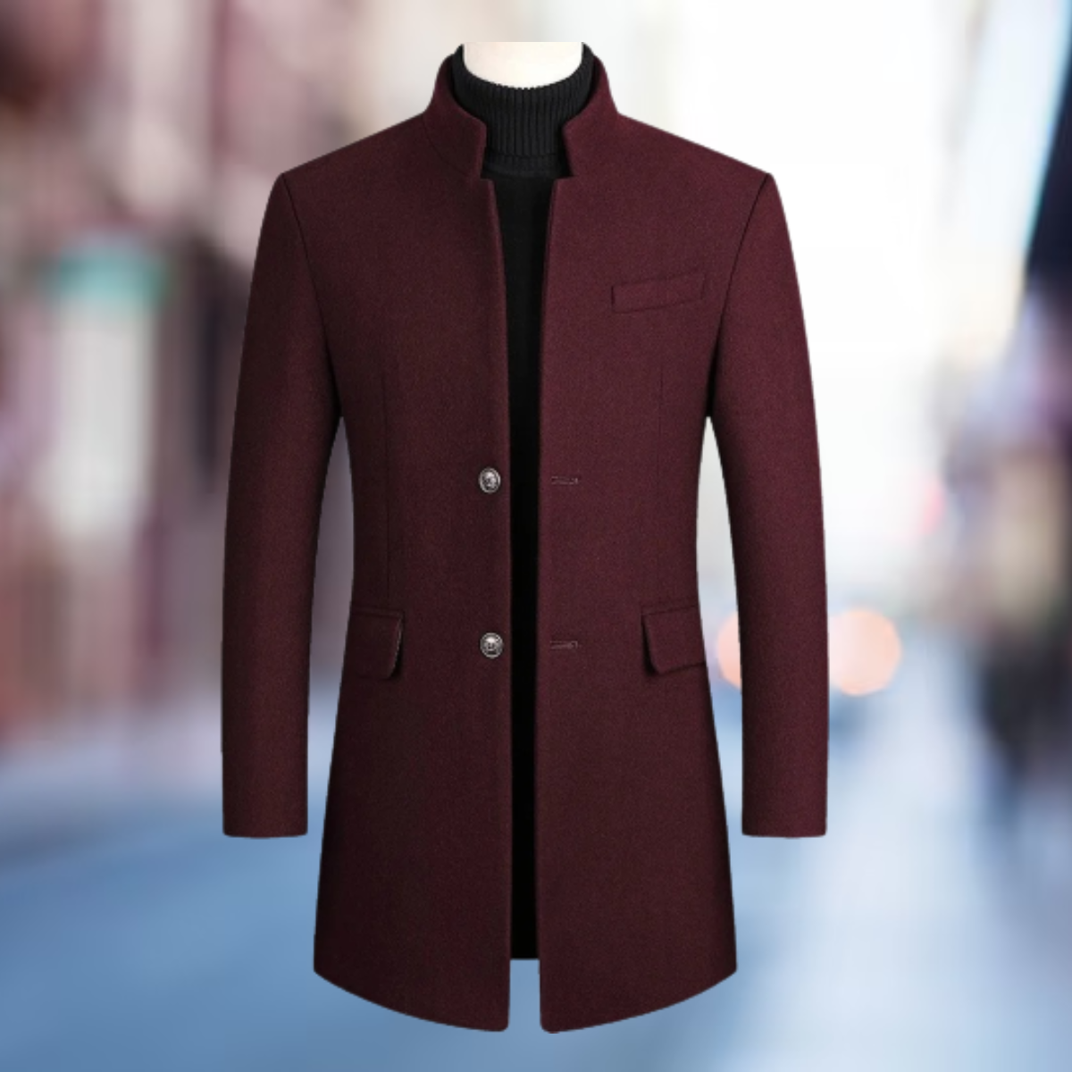 Manteau Long d’Hiver avec Coupe Droite pour Homme | Idéal pour la Saison Froide