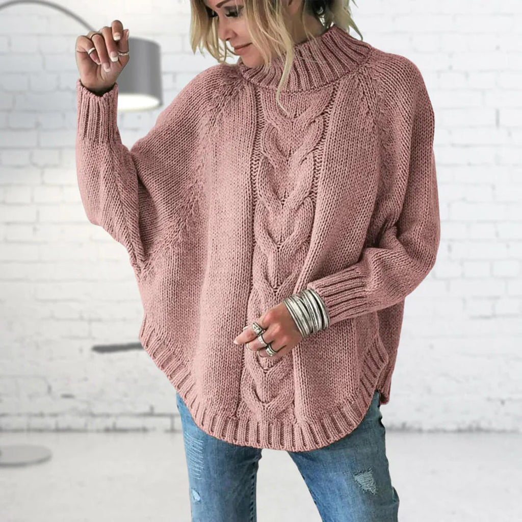 Pull Long à Gros Tricot pour Femme avec Manches Longues | Idéal pour l’Hiver