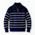 Pull À Demi-Zip Avec Motif Rayé Pour Homme | Idéal Pour Les Activités Quotidiennes