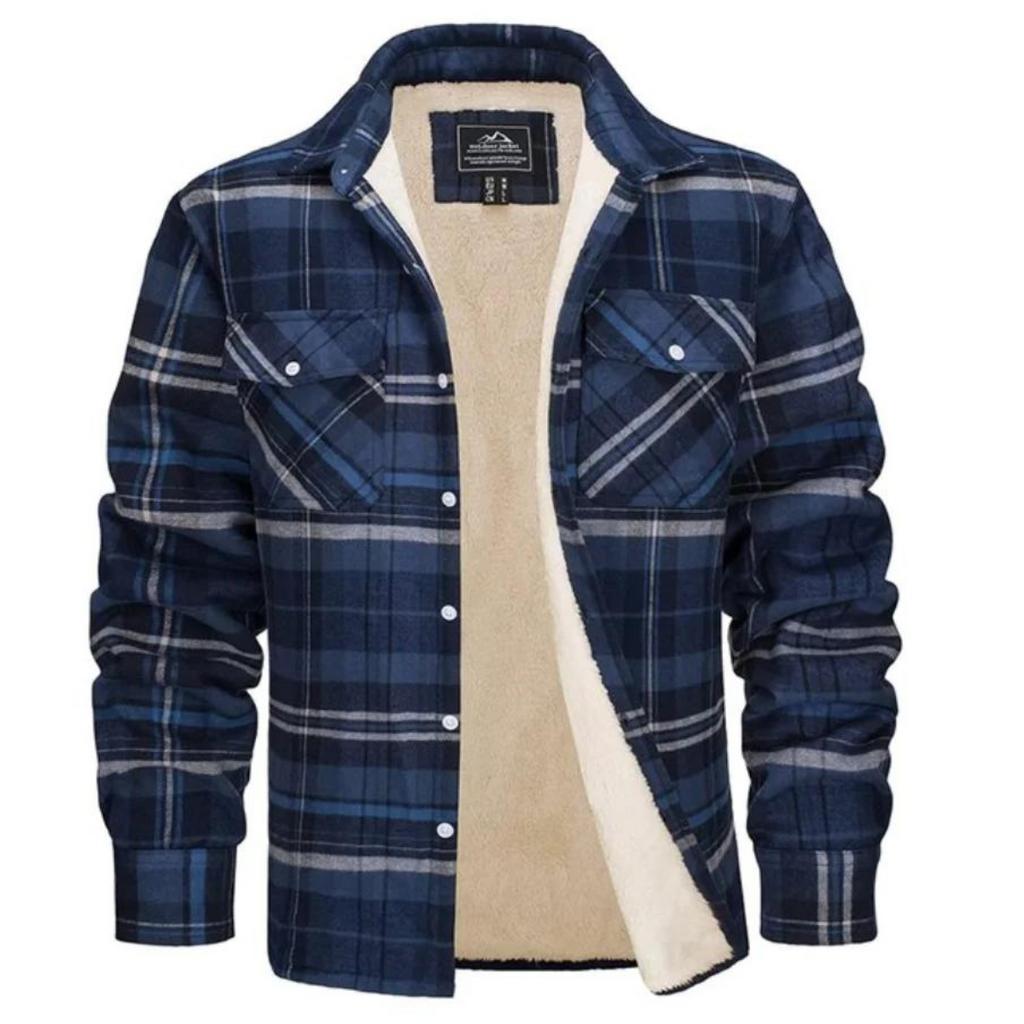 Veste à Carreaux avec Doublure Intérieure et Poches pour Hommes | Idéale pour Automne et Hiver