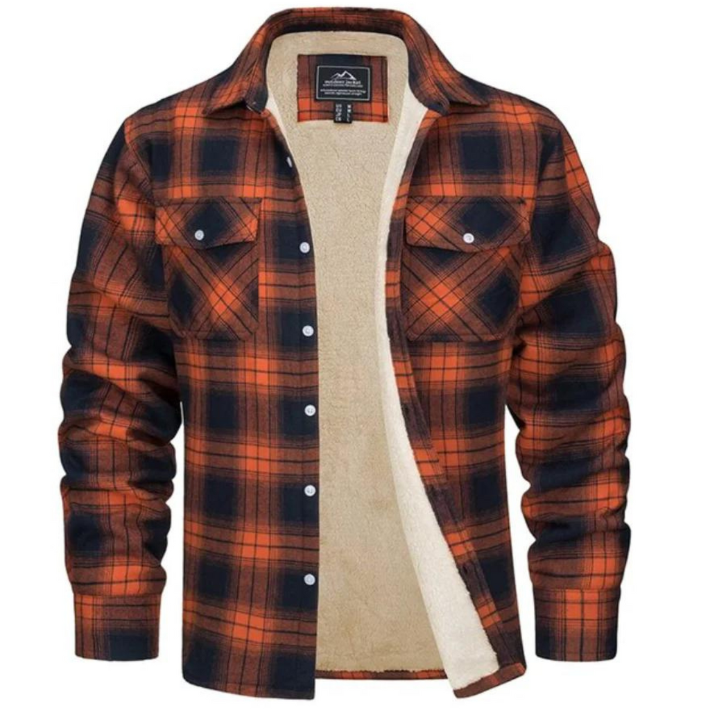 Veste à Carreaux avec Doublure Intérieure et Poches pour Hommes | Idéale pour Automne et Hiver
