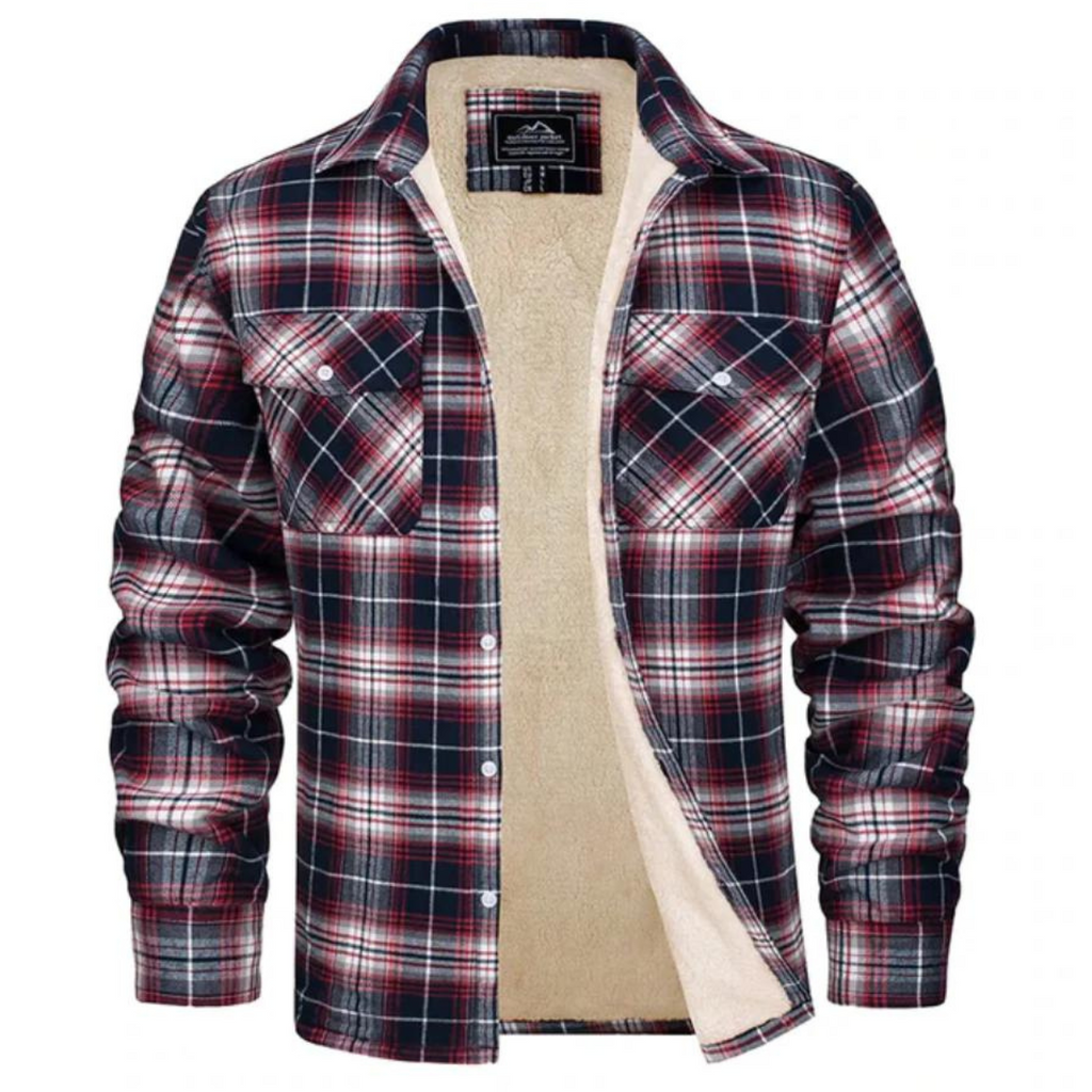 Veste à Carreaux avec Doublure Intérieure et Poches pour Hommes | Idéale pour Automne et Hiver