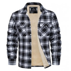 Veste à Carreaux avec Doublure Intérieure et Poches pour Hommes | Idéale pour Automne et Hiver