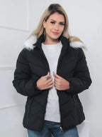 Veste Matelassée avec Capuche Amovible pour Femme | Idéale pour L’Hiver