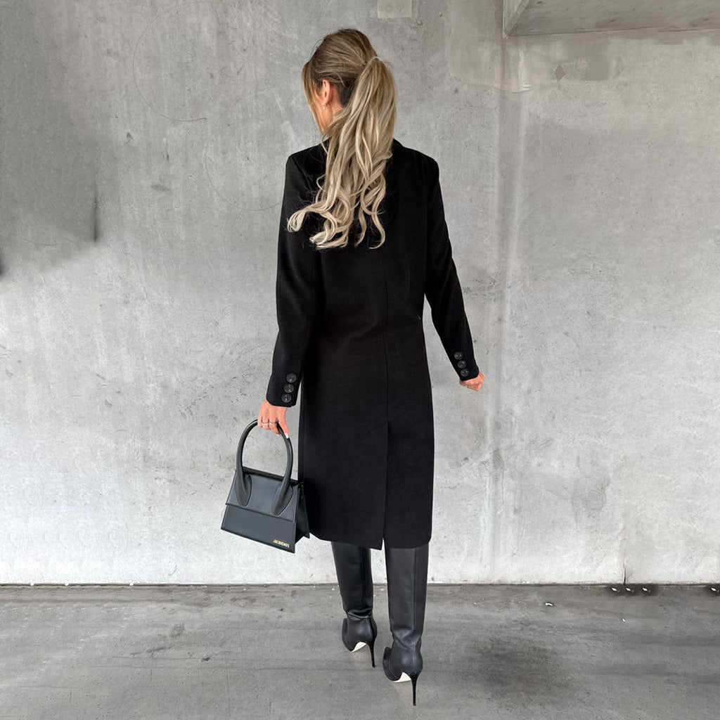Manteau Long à Col Classique pour Femme | Idéal pour l’Hiver