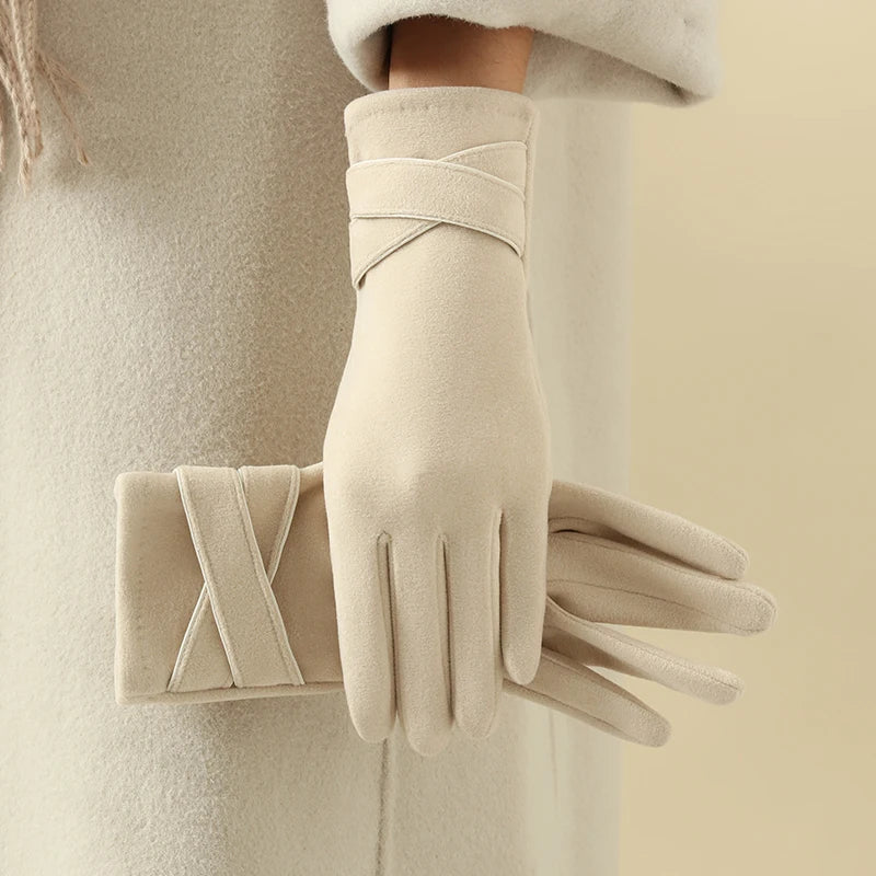 Gants avec Finition Douce Et Coupe Ajustée pour Femme | Idéaux pour Les Activités Extérieures En Hiver