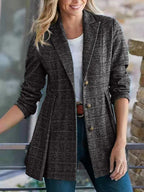 Blazer Vintage à Coupe Structurée pour Femme | Idéal pour Occasions Formelles et Quotidiennes