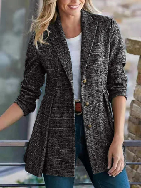 Blazer Vintage à Coupe Structurée pour Femme | Idéal pour Occasions Formelles et Quotidiennes