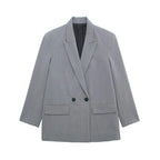 Blazer Oversize Structuré à Revers Classiques pour Femme | Idéal pour le Travail et le Quotidien