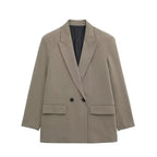 Blazer Oversize Structuré à Revers Classiques pour Femme | Idéal pour le Travail et le Quotidien