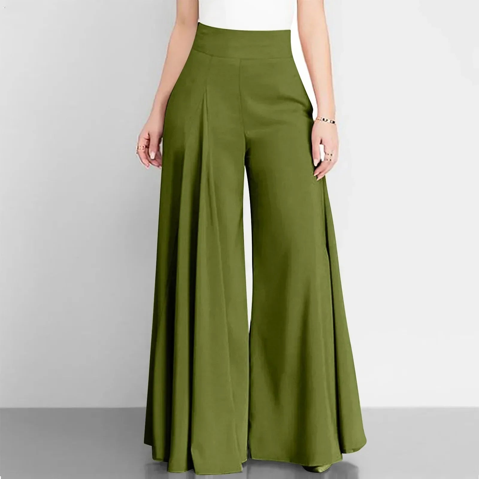 Pantalon Large Avec Taille Élastique Pour Femmes | Idéal Pour Usage Quotidien