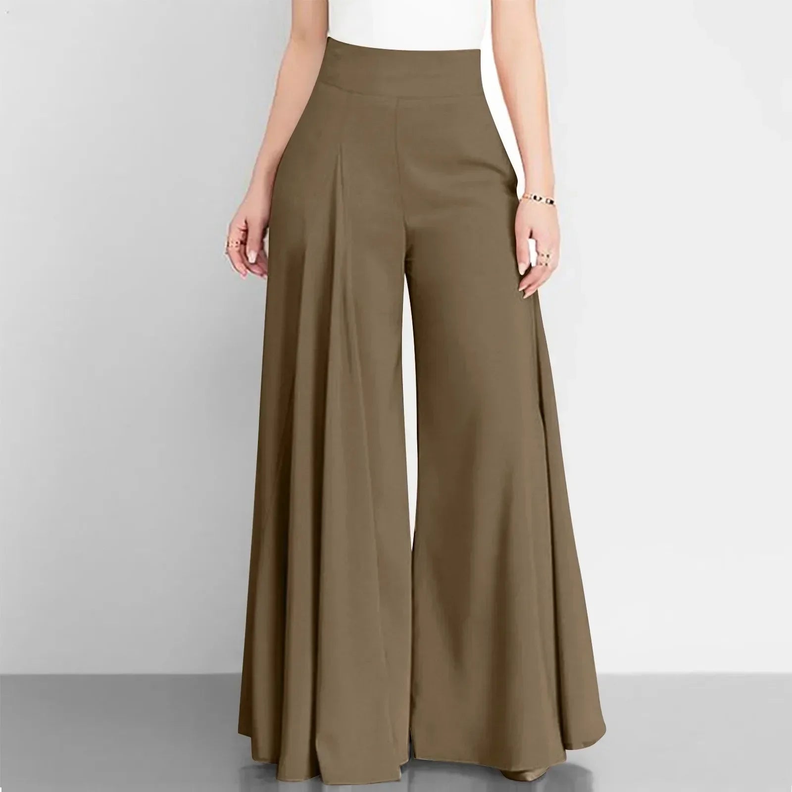 Pantalon Large Avec Taille Élastique Pour Femmes | Idéal Pour Usage Quotidien