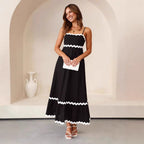 Robe Maxi Ligne A Avec Bretelles Fines Pour Femme | Idéale Pour L'Été