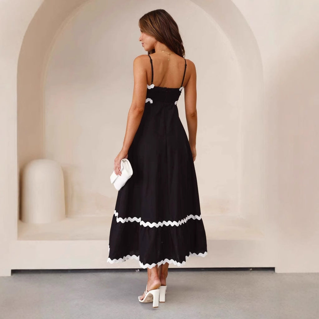 Robe Maxi Ligne A Avec Bretelles Fines Pour Femme | Idéale Pour L'Été