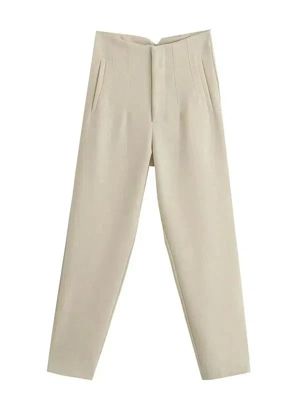 Pantalon Droit à Taille Standard pour Femme | Idéal pour le Quotidien et le Bureau