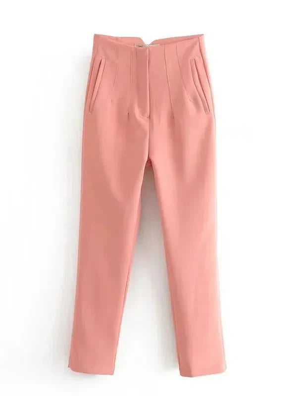 Pantalon Droit à Taille Standard pour Femme | Idéal pour le Quotidien et le Bureau