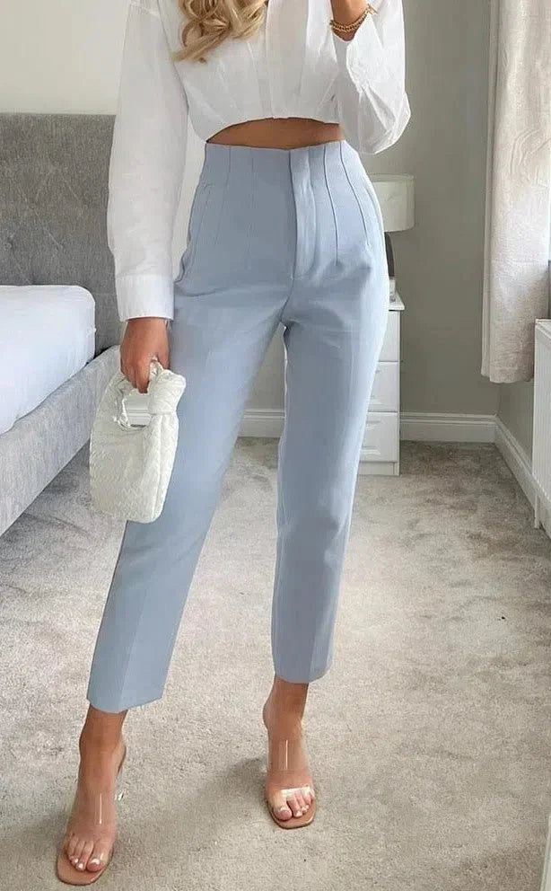 Pantalon Droit à Taille Standard pour Femme | Idéal pour le Quotidien et le Bureau