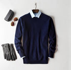 Pull Col Rond Uni À Manches Longues Pour Homme | Idéal Pour Un Usage Quotidien